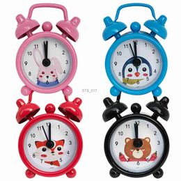 Other Clocks Accessories Creative And Cute Mini Metal Alarm Clock Electronic Small Alarm Clocks Time Kids Room Cartoon Wake Up Clocks Home DecorationL2403