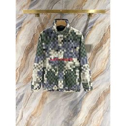 23FW Designer Mens Jacket Spring and Autumn Coat Fashion Hooded Jacket Sports Windproof Casual Coat Mens Coat Customized Camo Mosaic New Windbreaker