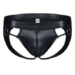 Briefs B Jockstrap Underpants Sexy Men's B Ring B Leather T-Back Panties Sissy Gay Couple Pouch Erotic Brief Underwear For Men Riefs T-Ac GG riefs T-ack rief