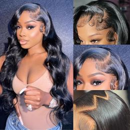 Lace Front Wig Human Hair Body Wave 180% Full Density HD Transparent Lace Frontal Wigs Human Hair Lace Front Wig for Women