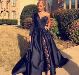 High Quality One Shoulder Prom Dress New African Black Girls Red Carpet Holidays Graduation Wear Evening Party Gown Custom Made Pl3831418