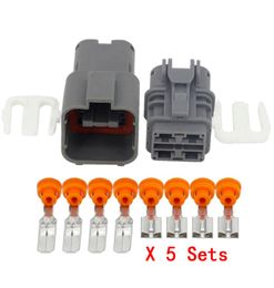 5 Sets 4 Pin Car 63mm Series Connector Oxygen Sensor Waterproof Connector with Terminal DJ70453A631121 7222624440 712363402918