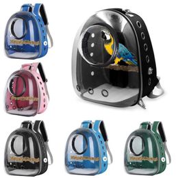 Pet Parrot Travel Backpack Bird Carrier Bag Outdoor Transparent Breathable Cage Cages248G