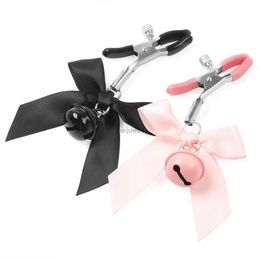 Adult Toys Black And Pink Woman Sexy Adjustable Nipple Clamp Breast SM Small Bell Adult Fetish Flirting Teasing Sex Toys For CouplesL2403