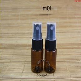 100pcs/Lot Promotion Amber 10ml Plastic Spray Bottle Atomize 1/3OZ Perfume Small Cosmetic Container Refillable Portable Vialhood qty Asjbv