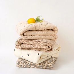 Winter Warm Cotton born Baby Infant Bedding Blanket Children Comfortable Quilt For Crib 240307