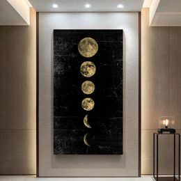 Modern Large Size Poster Canvas Print Wall Art Abstract Painting Moon Picture For Living Room Study Decoration Cuadros No Frame2250