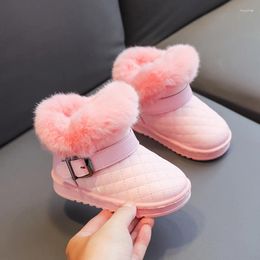 Boots Winter Baby Girls Casual Snow Versatile Korean Style White Simple Waterproof Kids Fashion Boys Round-toe Ankle