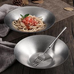 Dinnerware Sets Restaurant Bowl Pasta Stainless Steel Mixing Bowls Kitchen Tableware Salad Plate