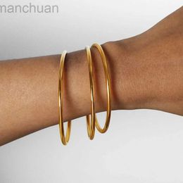 Bangle Chinese Style Niche Design Stainless Steel Non Fading Circular Bracelet Minimalist Thin Thread Bracelet Versatile Hand Jewellery ldd240312