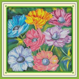 Gorgeous sunny flower home decor paintings Handmade Cross Stitch Embroidery Needlework sets counted print on canvas DMC 14CT 11C2791