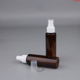 50pcs/Lot Empty 100ml Amber Plastic Spray Bottle 10/3oz Atomizer Perfume Disinfectant Refillablehood qty Scvgc