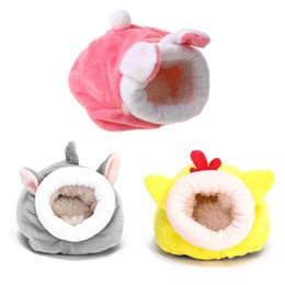 Cute Cartoon Mouse Guinea Pig Bed Pet Sleeping House Warm Hamster Dog Kitten Nest Soft Mini Small Animals Bedroom Animal Supplies302j