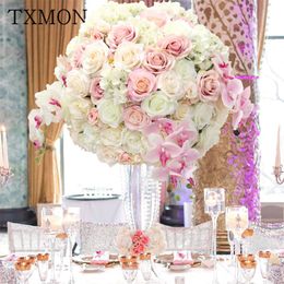 60cm wedding decoration road lead artificial 3 4 round flower ball wedding table Centrepiece flower balls Arch table flowers Z1119200D