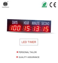 Large size display day hour minute and second countdown with font clock led remote control indoor singlesided timer3965138