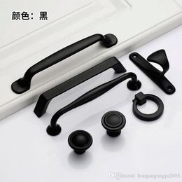 Aluminium Black Paint Cabinet doors handles pulls for cabinets shoe cabinets wardrobes pulls holder drawers holder wine cabinets h222f