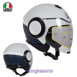 New AGV Italy ORBYT Motorcycle Helmet with Mens and Womens Dual Lenses Three Quarter Half Spring Summer