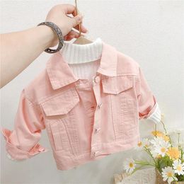 Jackets Casual Girls Kids Sweet Coat Spring Autumn Long Sleeve Children Baby Outwear Cardigan Casacos ADK393