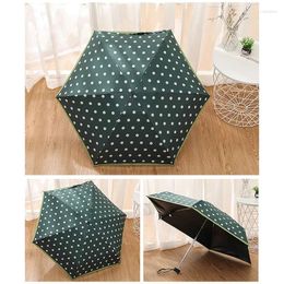 Umbrellas Travel Umbrella Portable Lightweight Compact Pocket With Polka Dot Pattern Parasol