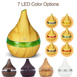 New USB Electric Aroma Diffuser Led Wood Air Humidifier Essential Oil Aromatherapy Machine Cool Purifier Maker For Home Fragrance 261m