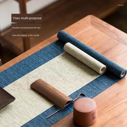 Tea Napkins Cotton Linen Mat Table Runner Waterproof Household Hand-Woven Cloth Zen Plate Napkin
