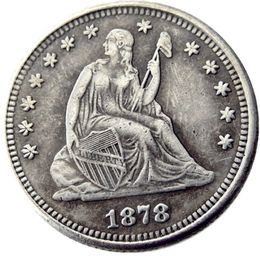 US Coins US 1878-P-S-CC Seated Liberty Quater Dollar Craft Silver Plated Copy Coin Brass Ornaments home decoration accessories304n