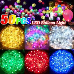 Night Lights 10/20/30/50pcs LED Round Balloon Mini Flash Colorful Luminous Tumbler Lamps For Bar Lantern Christmas Wedding Party Decor