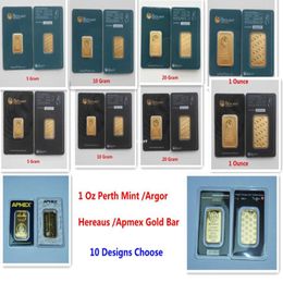 Other Arts and Crafts 1 oz Plated 24k Gold Bullion Bar Decorations CraftsNon Magnetic With Independent Serial Number Birthday Holi292h