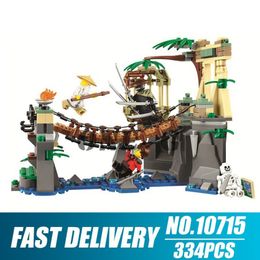 10715 334pcs ninjago Series movie series master falls 4 figures building block 70608 Bricks Toy C1115237m