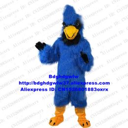 Mascot Costumes Blue Long Fur Eagle Hawk Tercel Tiercel Falcon Vulture Mascot Costume Cartoon Character as Souvenir Popular Campaign Zx530