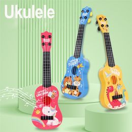 Children Ukulele Musical Toys 4 Strings Small Guitar Montessori Education Instruments Music Toy Musician Learning Gift y240226