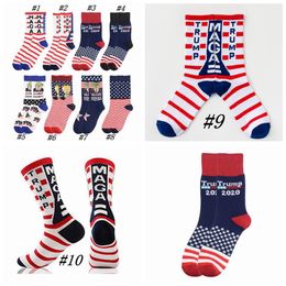 Trump Socks President MAGA Trump Letter Stockings Striped Stars US Flag Sports Socks Trump 2020 Sock CYZ25264612617