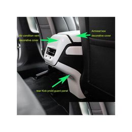 Chromium Styling 1 Centre Armrest Decorative Eradd1 Rear Air Condition Vent Kick Proof Guard Panel For Tesla Model3 Model 3 Drop Deliv Otmcv