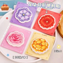 Pcs Original Flower Memo Pad Shaped Notes Creative Hand-held Decorative Material Can Paste Messages N Times