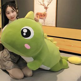 60130CM Big Size Long Lovely Dinosaur Plush Toy Soft Cartoon Animal Stuffed Doll Pillow for Kids Girl Birthday Gift 240304