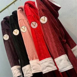 Leisure Men Women Robes With Hoods Unisex Bath Sleep Hooded Robe Autumn Winter Warm Bathrobe And Tags323o