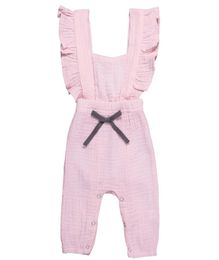 Kids Casual Jumpsuits Solid Colours Square Collar Jumpsuit Lacing Ruffler Onesies Infant Toddler Baby Clothes Vetements Bebe 0621039732381