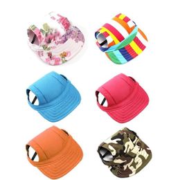 Dog Hat With Ear Holes Pet Baseball Cap Windproof Travel Sports Sun Hats Headdress For Puppy Large Pets Outdoor Accessories Appare253C