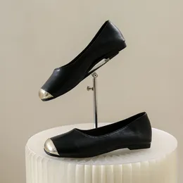 GAI mulher gommino sapatos treinador respirável lobo creme preto Tours triplos verdes boca leve único sapato francês plana pequena fragrância cor-109