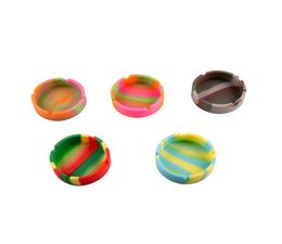 Multicolor Creative Round Silicone Ashtray Antishock Smoke Ash Tray Fashion Environmental for Smoking accessories7558282