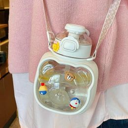 Water Bottles Childrens Bottle Safe And Non-toxic Lovely Learning Cup Training Baby Plastics