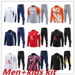 23 24 ITaly tracksuit survetement half zip jacket Training suit soccer 2023 2024 Italia man kids football tracksuits set sportswear kits