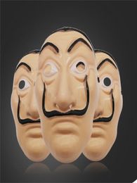 factory OutletSalvador Dali Full La Casa De Papel Face Mask Movie Halloween Costume Cosplay Masks HHE14218552810