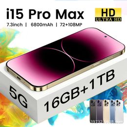 Hot selling new cross-border i15 ProMAX cross-border mobile phone 16+1T high-definition 4G network foreign trade intelligent machine