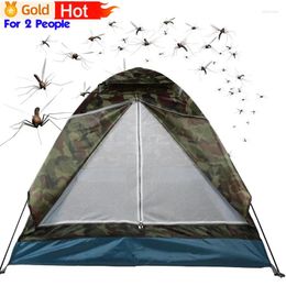 Tents And Shelters 2 Person Camping Tent Portable Mosquito Prevention Anti-UV Camouflage Colour Outdoor Beach Fishing Ultralight