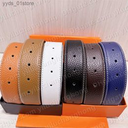 Belts Fashion Designer Genuine Leather For Womens Mens Casual Waistband Gold Smooth Buckle Belt Ladies Ceinture Girdorful buckle H With box G Str L240312