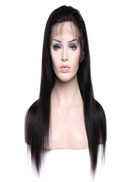 Newest 100 Brazilian Human Hair Full Lace Wigs Glueless Long Straight Lace Wig with Baby Hair Pre Plucked for Black Women2163389