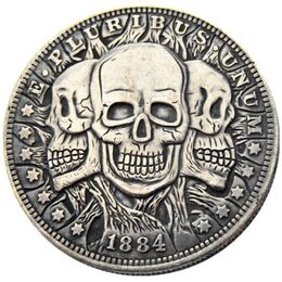HB09 Hobo Morgan Dollar skull zombie skeleton Copy Coins Brass Craft Ornaments home decoration accessories290b