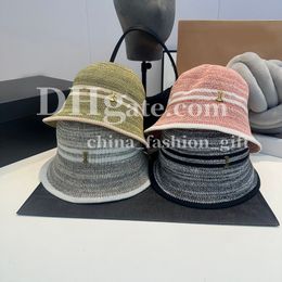 New Designer Fisherman Hat Summer Hollow Breathable Hat Fashion Handmade Knitted Hats Outdoor Casual Sun Hat Vacation Sun Protection Hat