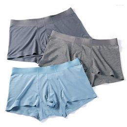 Underpants 2024 Summer 50S Modal Seamless Underwear U Convex Comfortable Skin-friendly Men's Boxer